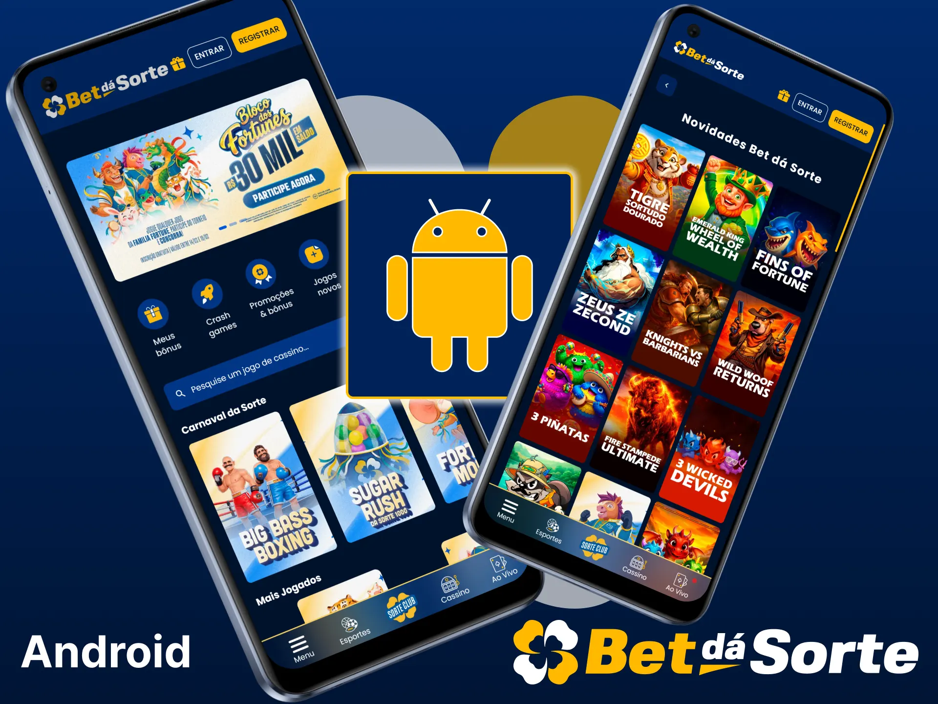 Instale a aplicação oficial Bet da Sorte para Android.