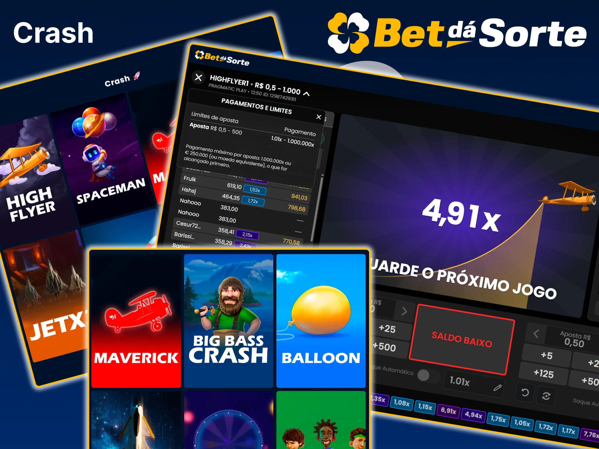Escolha um jogo crash na Bet da Sorte e comece a ganhar.